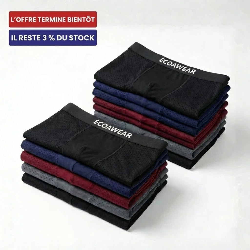 ECOAWEAR® | Lot de 5 boxers en bambou + Recevez 7 paires supplémentaires GRATUITES