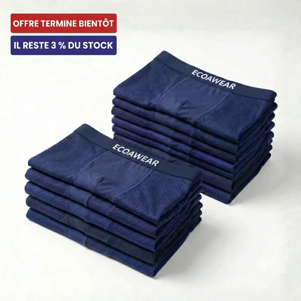 ECOAWEAR® | Lot de 5 boxers en bambou + Recevez 7 paires supplémentaires GRATUITES