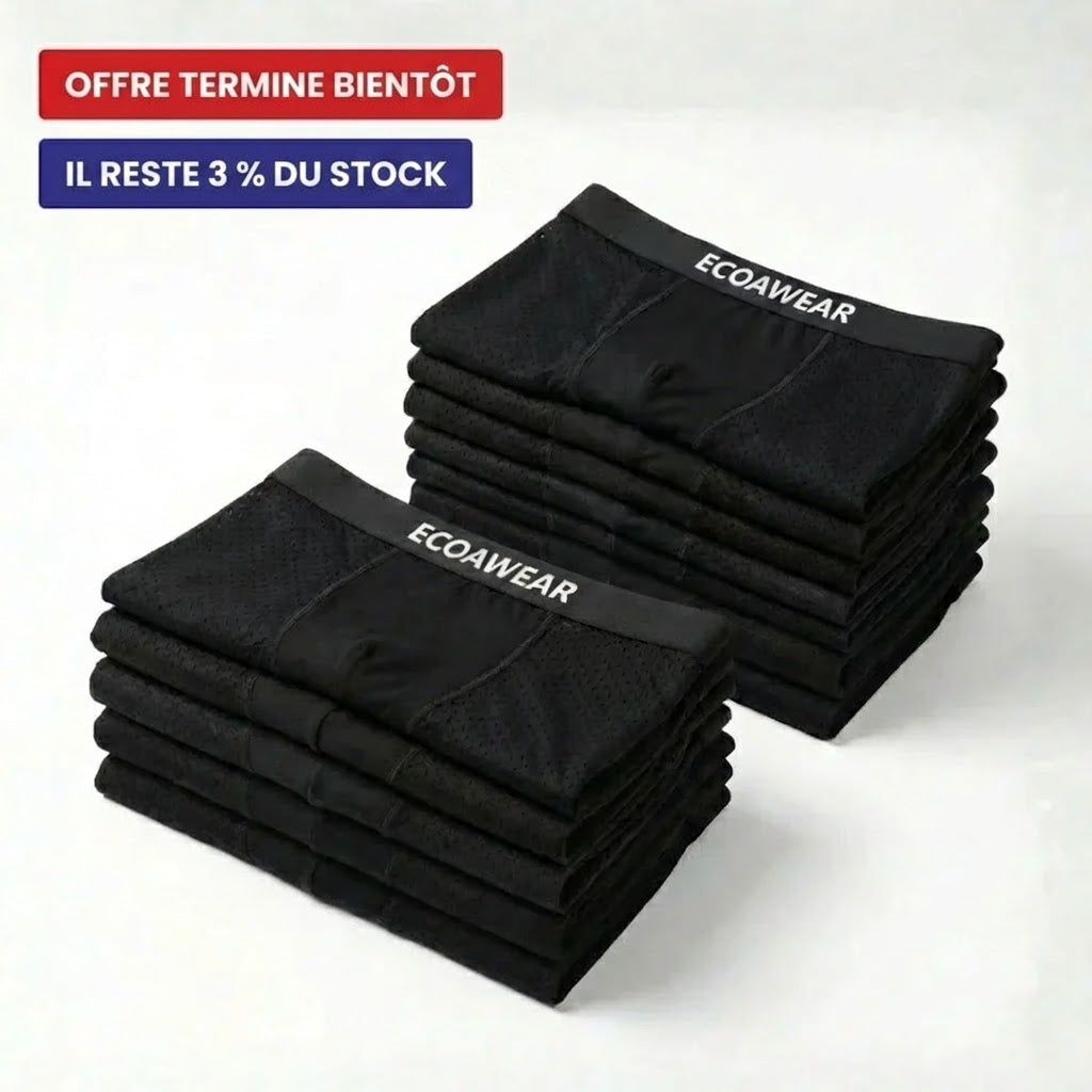 ECOAWEAR® | Lot de 5 boxers en bambou + Recevez 7 paires supplémentaires GRATUITES